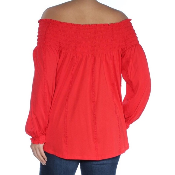 Ralph Lauren Off Shoulder Blouse Women Peasant Long Sleeve Embroidered Medium - Picture 2 of 10